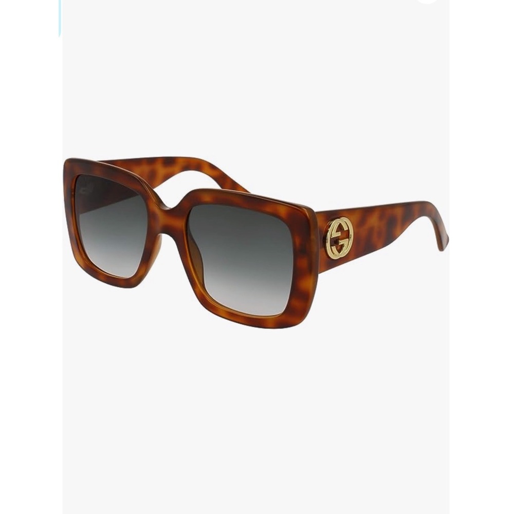 Gucci GG0141S 002 Havana Square Sunglasses Tortoise brown